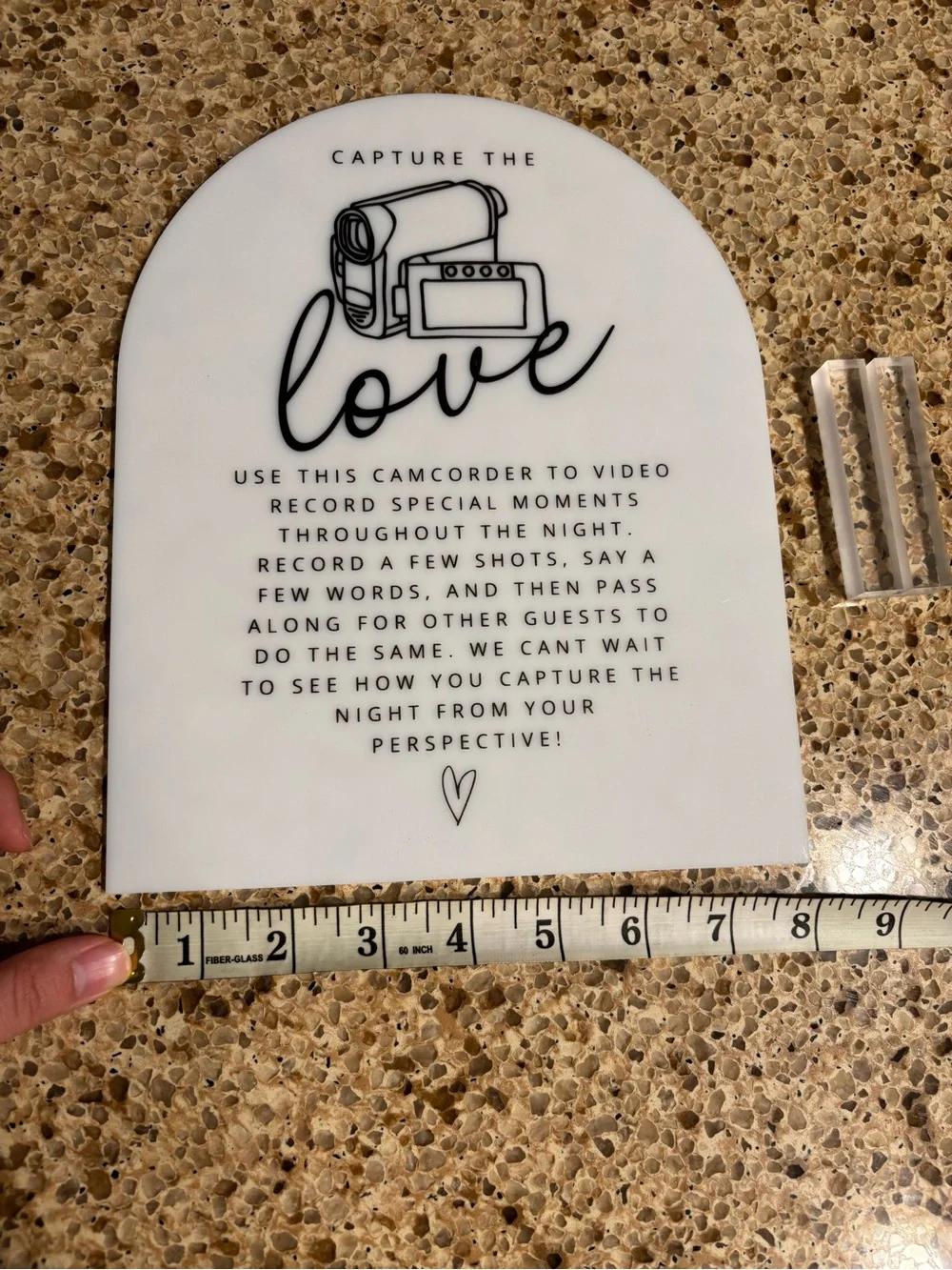 Wedding Camcorder Sign — Capture the Love